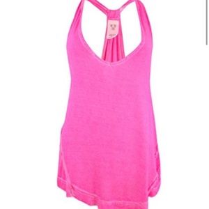 Free People bright pink tank top